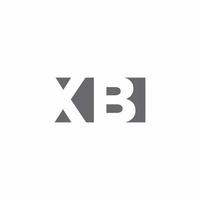 xb logo monogramma con modello di design in stile spazio negativo vettore