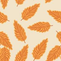 astratto autunno le foglie senza soluzione di continuità modello. semplice botanico foglia sfondo. vettore