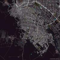 vettore città carta geografica di ciudad juárez, chihuahua, Messico