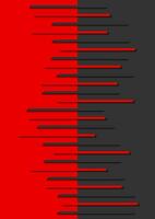 rosso e nero minimo piatto sfondo con carta strisce vettore