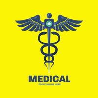 creativo medico moderno logo design vettore