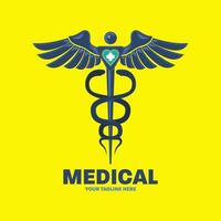 creativo medico moderno logo design vettore