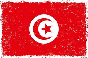 tunisia bandiera nel grunge afflitto stile vettore