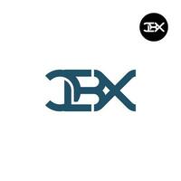 lettera cbx monogramma logo design vettore