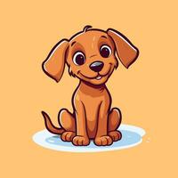 cane vettore carino cane cartone animato simbolo