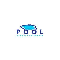 piscina servizio e riparazione logo design vettore