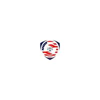 bilancia scudo legge azienda logo design vettore