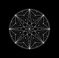 spirituale tatuaggio, sacro geometria Magia pentagramma vettore