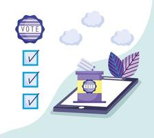concetto di voto online vettore