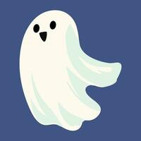 carino fantasma personaggio stile, e piatto design. vettore illustrazioni per Halloween giorno.