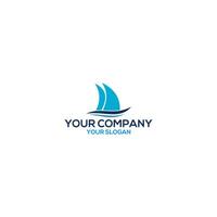 oceano yacht logo design vettore