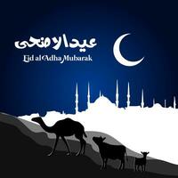 eid al adha illustrazione vettore modello