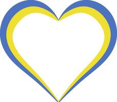cuore forma bandiera Ucraina io amore Ucraina schema calligrafia vettore