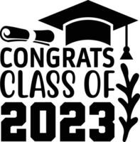 congratulazioni classe di 2023 vettore