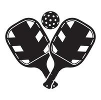 pickleball vettore e pickleball pagaie cartello simbolo icona vettore illustrazione pickleball logo vettore