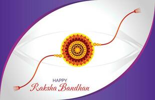 creativo Raksha bandhan sfondo con rakhi design vettore
