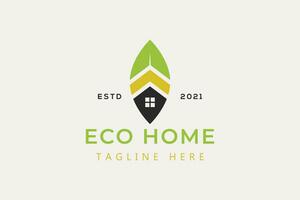 eco casa astratto foglia logo concetto vettore