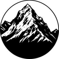 montagne - minimalista e piatto logo - vettore illustrazione