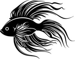 beta pesce - minimalista e piatto logo - vettore illustrazione