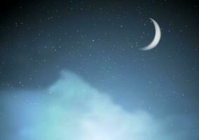 astratto notte blu vettore stellato Cloudscape sfondo