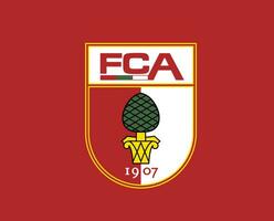 Augusta club logo simbolo calcio bundesliga Germania astratto design vettore illustrazione con rosso sfondo
