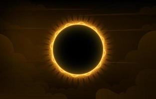 sfondo di eclissi solare spaziale vettore