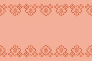 etnico geometrico tessuto modello attraversare punto.ikat ricamo etnico orientale pixel modello rosa oro rosa sfondo. astratto, vettore, illustrazione. trama, cornice, motivi, seta, San Valentino rosa sfondo. vettore