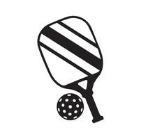 pickleball vettore e pickleball pagaie cartello simbolo icona vettore illustrazione pickleball logo vettore