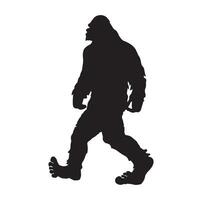 bigfoot silhouette t camicia design. vettore illustrazione.