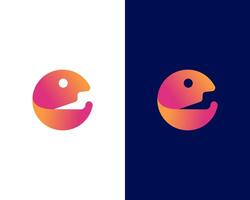 pesce con energia cartello moderno App logo design modello vettore