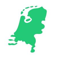 semplice olandese carta geografica icona. Olanda carta geografica. vettore. vettore