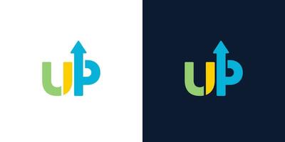 unico e moderno su logo design vettore