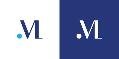 moderno e unico m logo design vettore