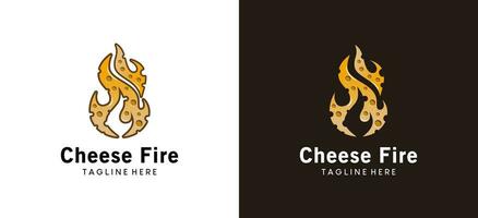 creativo astratto moderno fiamma formaggio logo design vettore