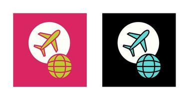 globale voli vettore icona