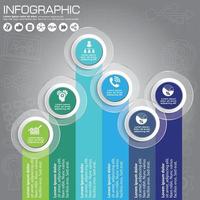 grafico infografico con icona vettore