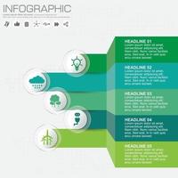 set di modelli di progettazione infografica natura, illustrazione vettoriale eps10