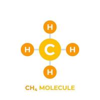 icona del vettore della molecola di metano