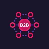 commercio b2b, icona di vendita vettore