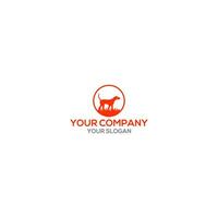 cerchio inglese pointer logo design vettore