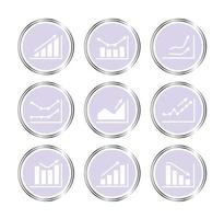 storie copre icone grafico statistiche vettore