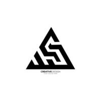 lettera wow o sw triangolo unico forma moderno astratto monogramma logo. w logo. S logo vettore