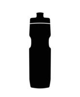 plastica acqua bottiglia silhouette, gli sport fitness acqua bottiglia icona vettore