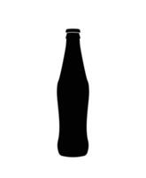 Coca Cola bicchiere bottiglia silhouette, cristalleria succo acqua limonade bottiglia icona vettore