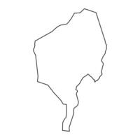 blu Nilo stato carta geografica, amministrativo divisione di Sudan. vettore illustrazione.