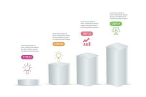 Infografica modello 5 passo per attività commerciale strada per successo vettore illustrazione