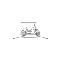 golf carrello vettore icona nel grigio, colori. vettore piatto golf carrello icona simbolo cartello.