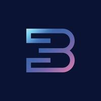 lettera B logo design vettore modello