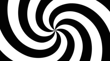 confuso ipnotizzare nero e bianca turbine spirale sfondo vettore