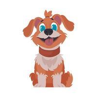 divertente rosso cane. sorridente cane. cartone animato stile, vettore illustrazione